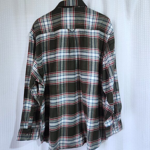 Arnold Palmer Shirt Plaid Flannel Men 2XL Button Down Easy Care Long Sleeve New - Picture 2 of 8
